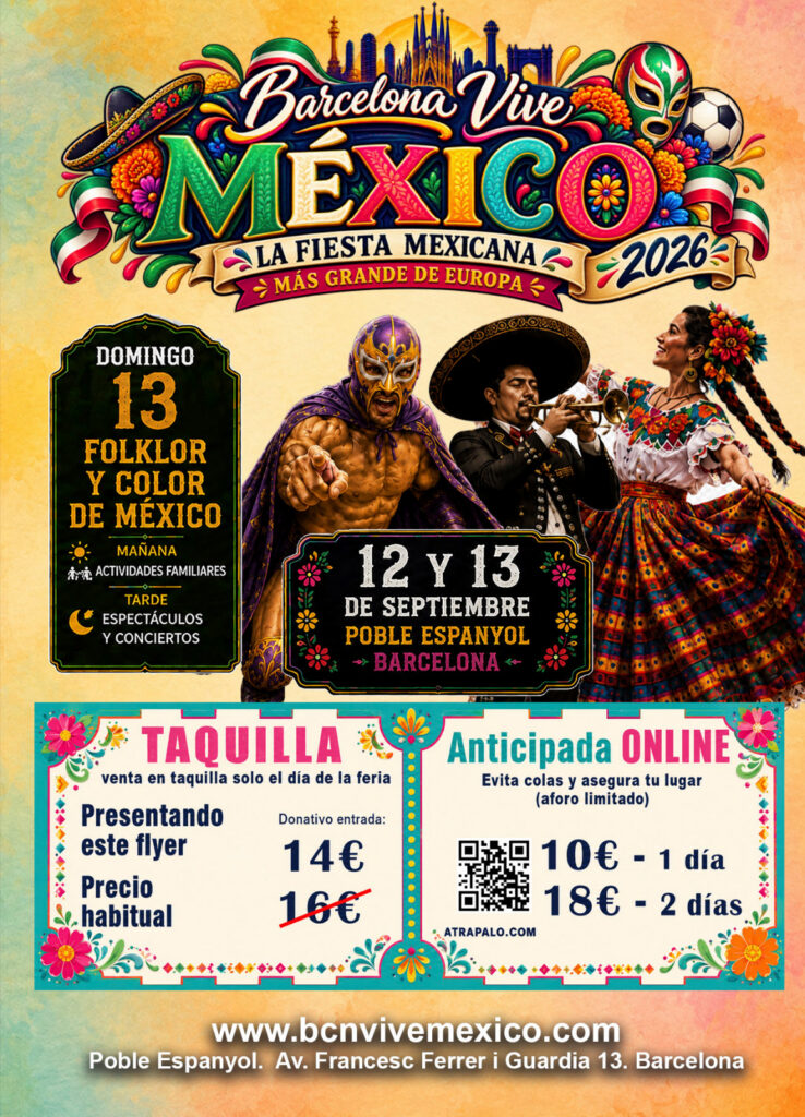Flyer domingo 13 septiembre bcn vive mexico